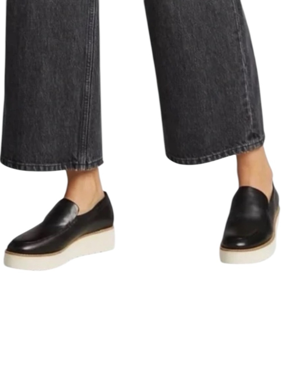 VINCE. Zeta Black |Genuine Lamb leather | slip on loafer shoes | Womens Sz 9.5